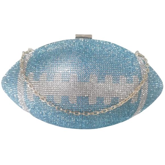 Football Shaped Crossbody Shoulder Bag Rugby Clutch Handbag Unique B) - Picture 1 of 7